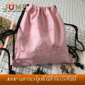 Best selling drawstring bag, wholesale cotton fabric drawstring bag